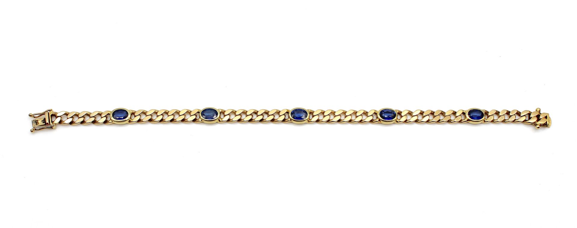 Bracelet with beautiful sapphires 585 gold - Image 4 of 4