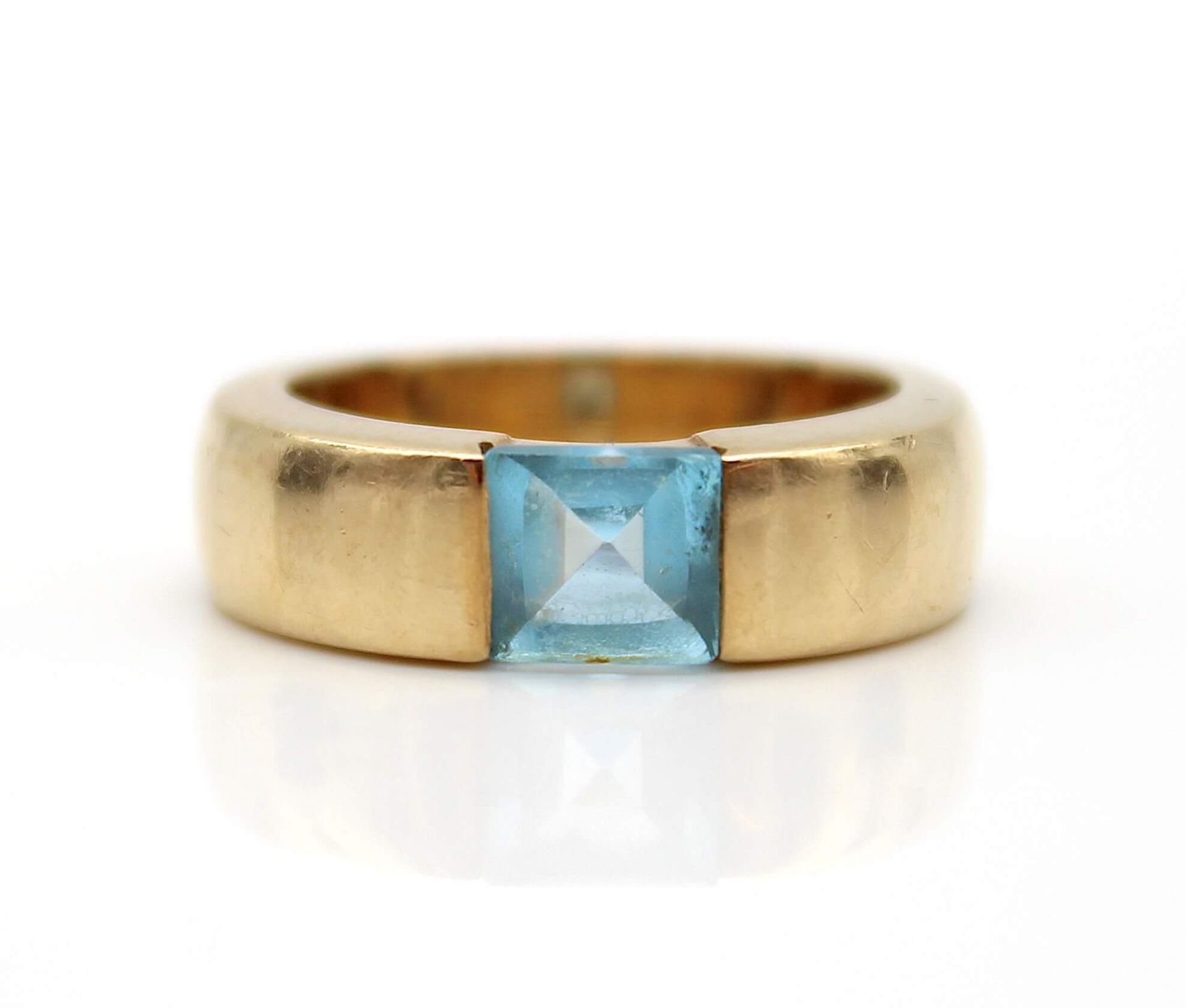 Ring with a topaz in 585 gold - Image 2 of 4