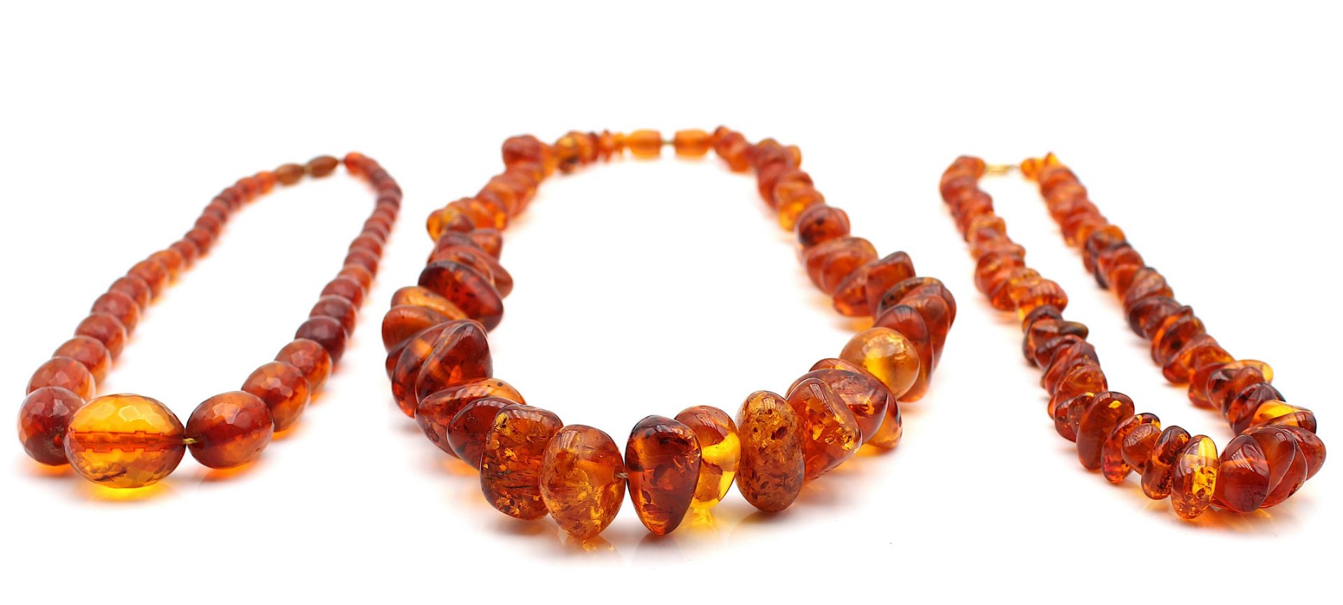 3 amber necklaces