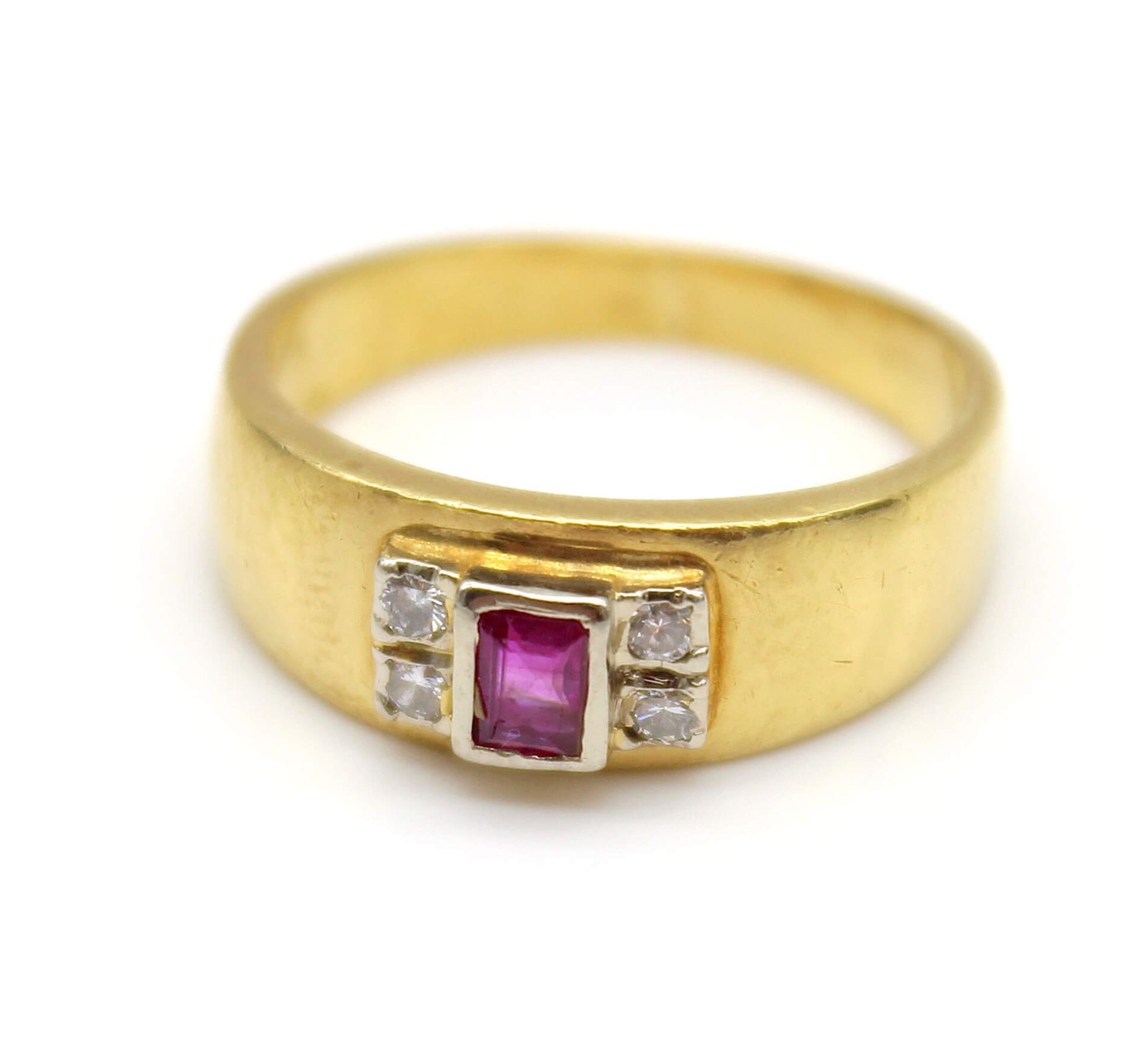 Ring with brilliants and ruby - Image 3 of 3