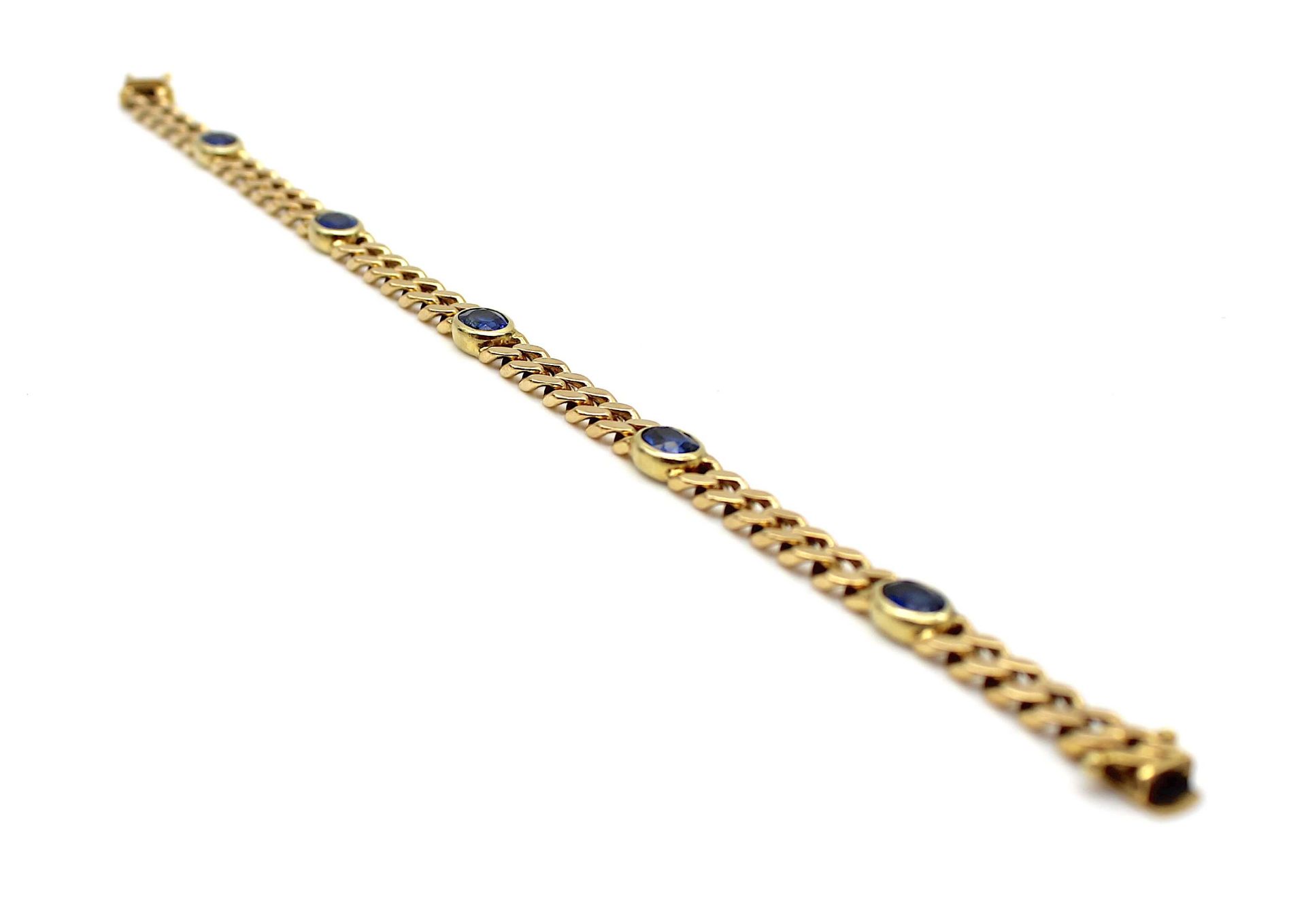 Bracelet with beautiful sapphires 585 gold - Image 3 of 4