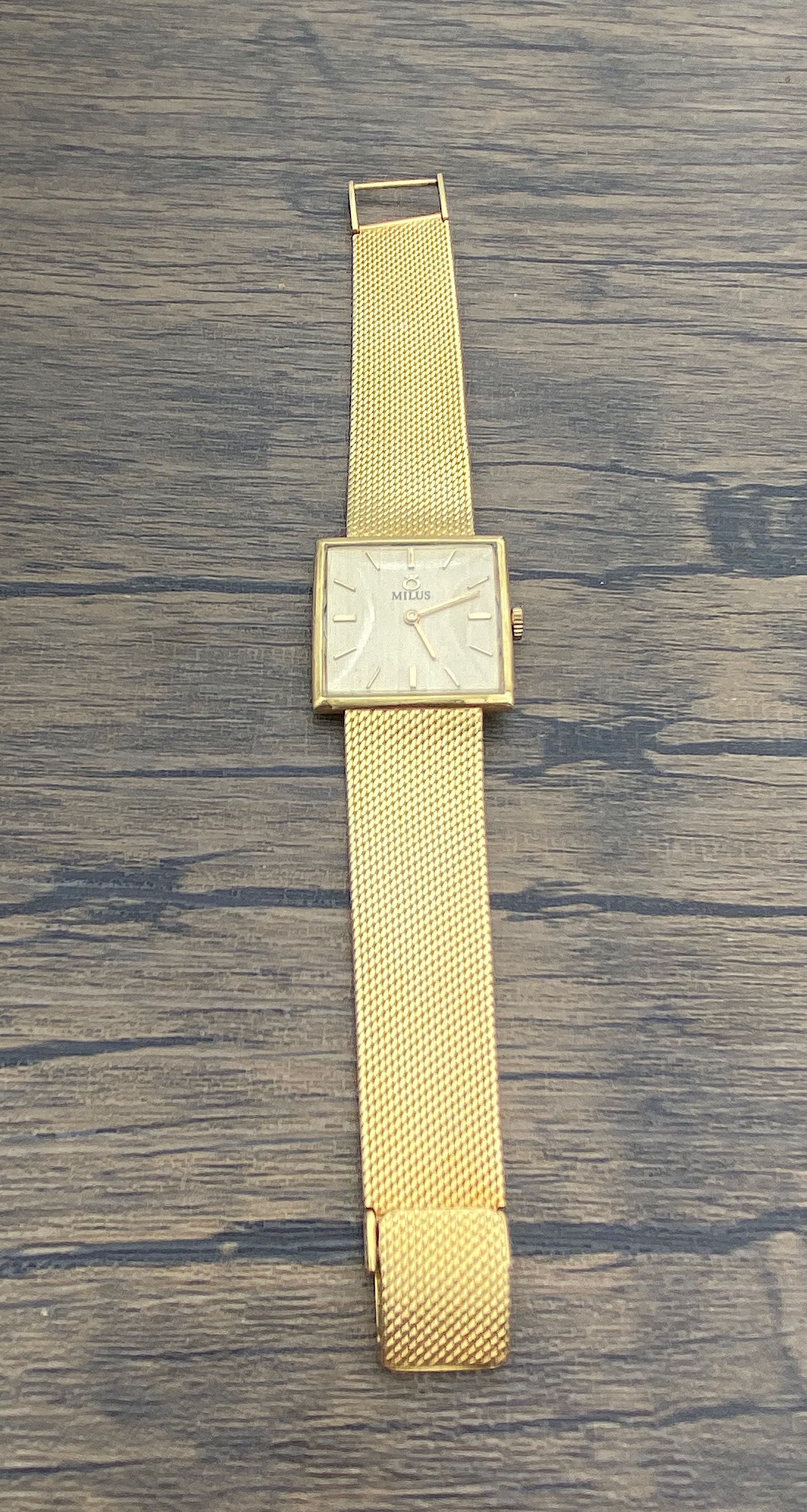 Men's wrist watch Milus in 750 gold - Image 3 of 5