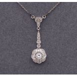 Vintage Collier mit Diamanten ges. ca. 0,25 ct