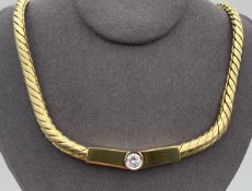 Collier mit einem Brillanten ca. 0,75 ct