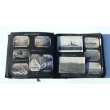 Naval interest. Two early to mid 20th century photograph albums containing images of shipping, shore