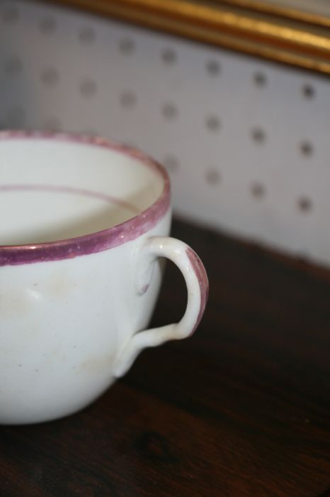 A part set of 19th century Sunderland lustreware tea wares to include three cups and saucers, teapot - Image 2 of 3