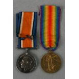 A WWI pair awarded to '34041 SPR EW Taylor Royal Engineers' comprising War and Victory medals (2).