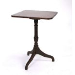 A 19th century mahogany occasional table on turned column and tripod base.