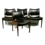 A set of four John Hogg Crannac 1970's rosewood chairs with upholstered seats and backs (4).