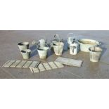 A quantity of galvanised items to include watering cans and buckets