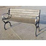 A Victorian style garden bench, 127cms wide.Condition Reportgood overall condition