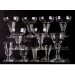 A set of six 19th century rummers; together with a sweetmeat dish; three jelly glasses and a small