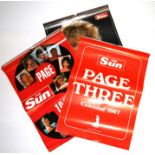 A quantity of The Sun newspaper page 3 calendars, 1976-1994.