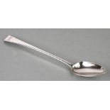 A George III silver basting spoon, initialled, London 1812, 31cms long, 120g.