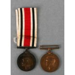 A George V Special Constabulary medal awarded to Edward Dunn; together with another awarded to Frank