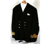 A Royal Naval Officer's (No.5) dress uniform, uniform laced to commander.