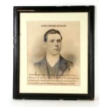 A late Victorian photograph print of Lord Edward Bangor, framed & glazed.
