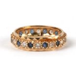 A 9ct gold eternity ring, approx UK size 'Q', 3.8g.