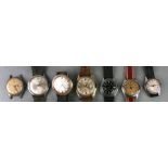 A group of gentleman's vintage wristwatches to include Rotary, Roamer, Stowa and Wilco (7).