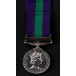 A Queen Elizabeth II General Service medal with Cyprus clasp awarded to '23367942 Pte J Reid