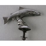 An accessory car mascot in the form of a salmon for the Fly Fisher's Club, 14cms wide.