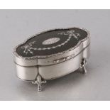 An Edwardian silver and tortoiseshell trinket box, Birmingham 1911 and makers mark for Mappin &