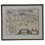 After Timothy Pont - a hand tinted map.