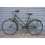 A Raleigh Glider ladies bicycle with a Brooks leather saddle, three-speed Stermey Archer gears and