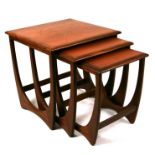 A mid 20th century G-Plan graduated nest of teak occasional tables, the largest 51cms wide.Condition