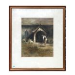 Gerry Ball (20th century British) - The Good Parishioner - signed lower left, watercolour,