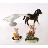 A Beswick Kitty McBride figure; together with a Goodread 2529; a family mouse 2526 and a Beswick