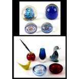 A quantity of Art glass to include Clichy style millefiore paperweights (10).