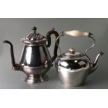 A Victorian silver plated kettle engraved 'Mouse 1st Prize Class XIX Dublin Horse Show 1877';