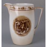 A Grimswades Souvenir of the Great War jug with transfer printed Bairnsfather images of trench life,