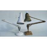 A mid century Herbert Terry two-step base Anglepoise lamp with original scumble painted