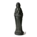 A lead standing figure of the Madonna, 14.5cms high.Condition ReportOld wear and patination,