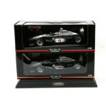 Two Minichamps Pauls Fine Art 1:18 scale F1 World Champion Cars and Drivers comprising 1998 and 1999