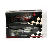 Two Minichamps 1:18 scale F1 World Championship Cars and Drivers comprising 2008 Maclaren Mercedes