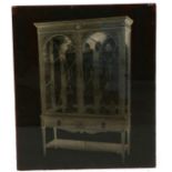 A large quantity of glass photographic plates depicting antique furniture, possibly for an early