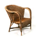 An Air Ministry wicker chair, stamped 'AM 1942' to the underside.Condition ReportThe chair joints