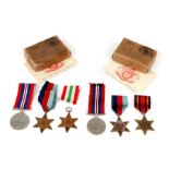 A boxed WWII Burma Star trio posthumously awarded to 'PTE G.H.W PRYER', with certificate and a
