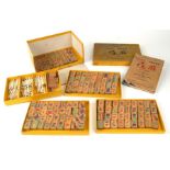 A HP Gibson & Sons vintage boxed bamboo Mah Jong set with instruction booklet.Condition Report141