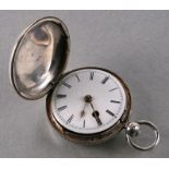 A William IV silver cased full hunter pocket watch, the fusee verge movement signed 'Miles