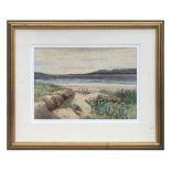 A E Hickman-Smith - Coastal Scene - signed lower left, watercolour, framed, 34 by 24cms.