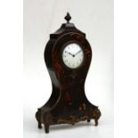 A 19th century French tortoiseshell mantle clock with ormolu mounts and Buren Swiss movement, the