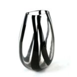 An Art glass vase with ground out pontil mark, 30cms high.