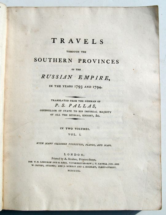 Pallas (PS) - Travels Through the Southern Provinces of the Russian Empire in the Year 1793 & 1794 -