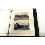 Railway interest: An album of real photographic postcards depicting locomotives and railway scenes