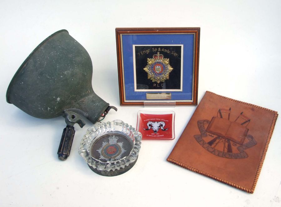 Assorted militaria including framed prints of the Duntroon Royal Military College 1980, Education