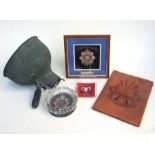 Assorted militaria including framed prints of the Duntroon Royal Military College 1980, Education
